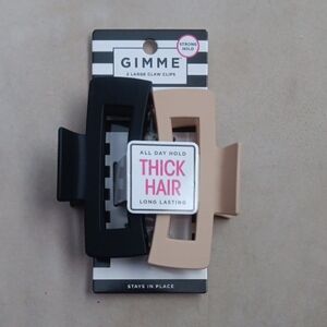 Gimme Thick Hair Large Claw Clips - Black & Beige
